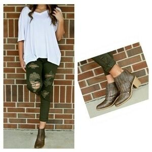 Ankle Booties Cut Out Detailed